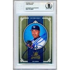 Tom Gordon Signed 2005 Diamond Kings #159 NY Yankees Beckett BAS Slabbed Auto
