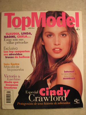 1996 Mexico April Elle Top Model Magazine Issue #1 Supermodel