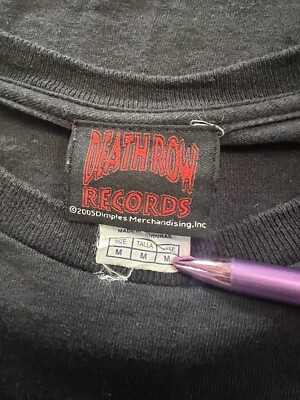 VTG Death Row Records T-Shirt Suge Kight Dr Dre Snoop Dogg & Tupac