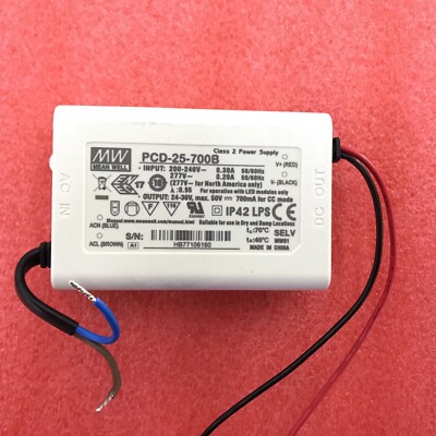 Meanwell PCD-25-700B Constant Current Waterproof SCR Dimming LED Power Supply