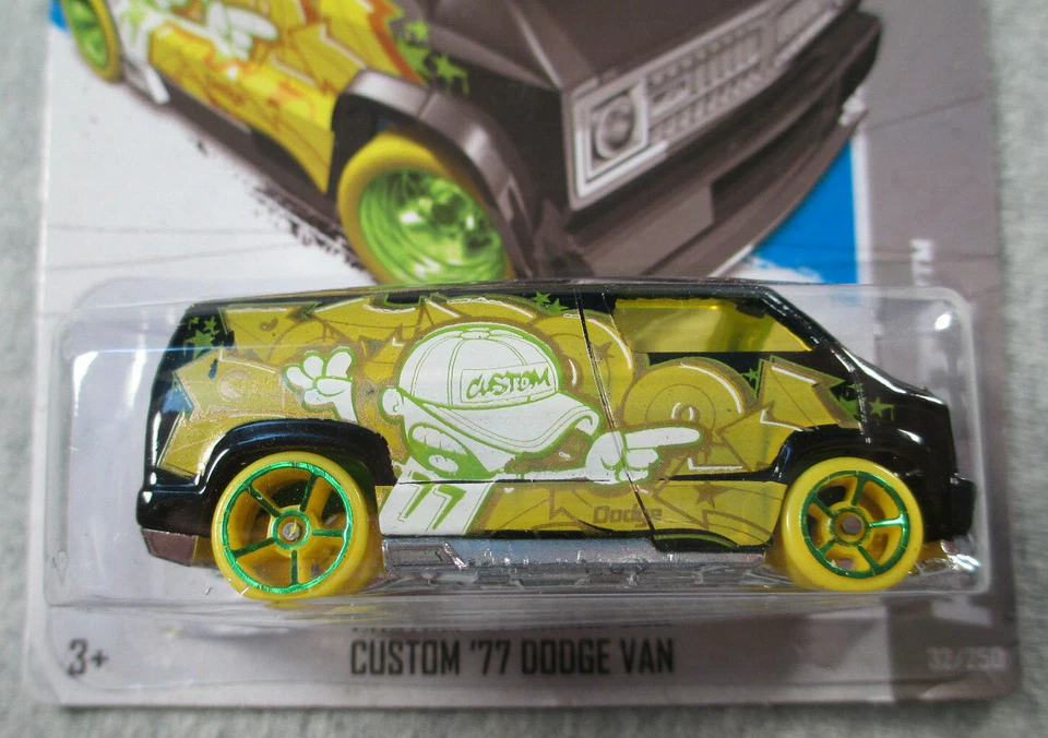 Dodge Van #32/250 Treasure Hunt '77 personalizada - fundido a presión sellado - Hot Wheels Foto 3 de 4
