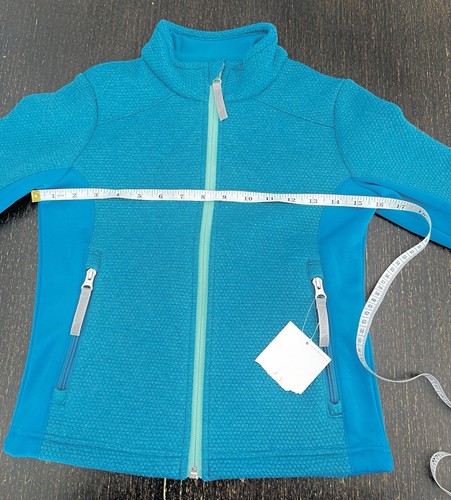 Spyder Core Sweater Full Zip Fleece Jacket Teal Green Blue Girl Size S - Picture 4 of 7