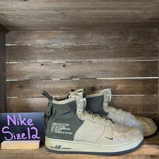 Hombres Nike Air Force 1 SF Medio Champiñón Camuflaje Cuero Botas Zapatos Tenis Talla 12