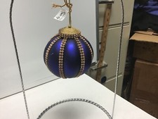 Katherine  s Collection Christmas ball ornament rhinestone blue C as is