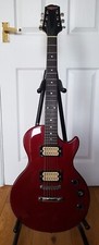 Epiphone Les Paul: blood red Basher E-series (Korean, made 2001-2). 