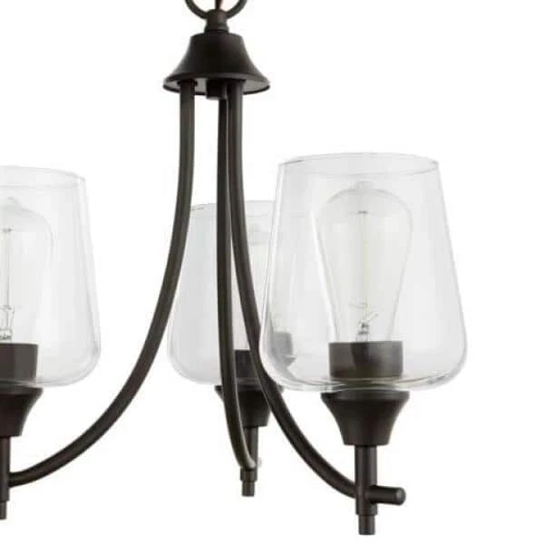 Hampton Bay Pavlen 3-Light 18 in. Rustic Bronze Hanging Candlestick Chandelier - Image 3 of 4