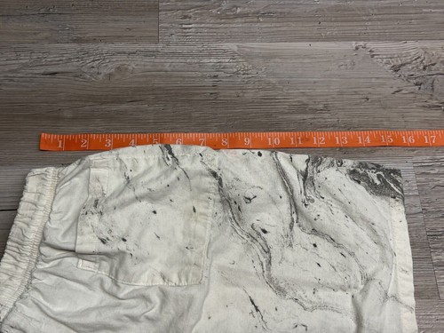 Vtg 90s Leggoons Swim Trunks Board Shorts Boys L Marble Dye Drawstring USA Made - Picture 6 of 8