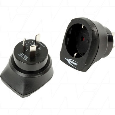 Ansmann 1250-0003 1250-0003 Ansmann Travel Plug Europe to AU/NZ