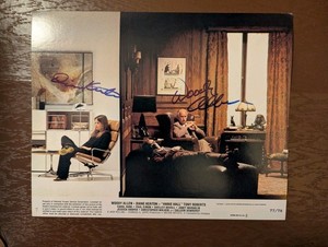 Woody Allen And Diane Keaton Annie Hall Movie Lobby Poster Signed