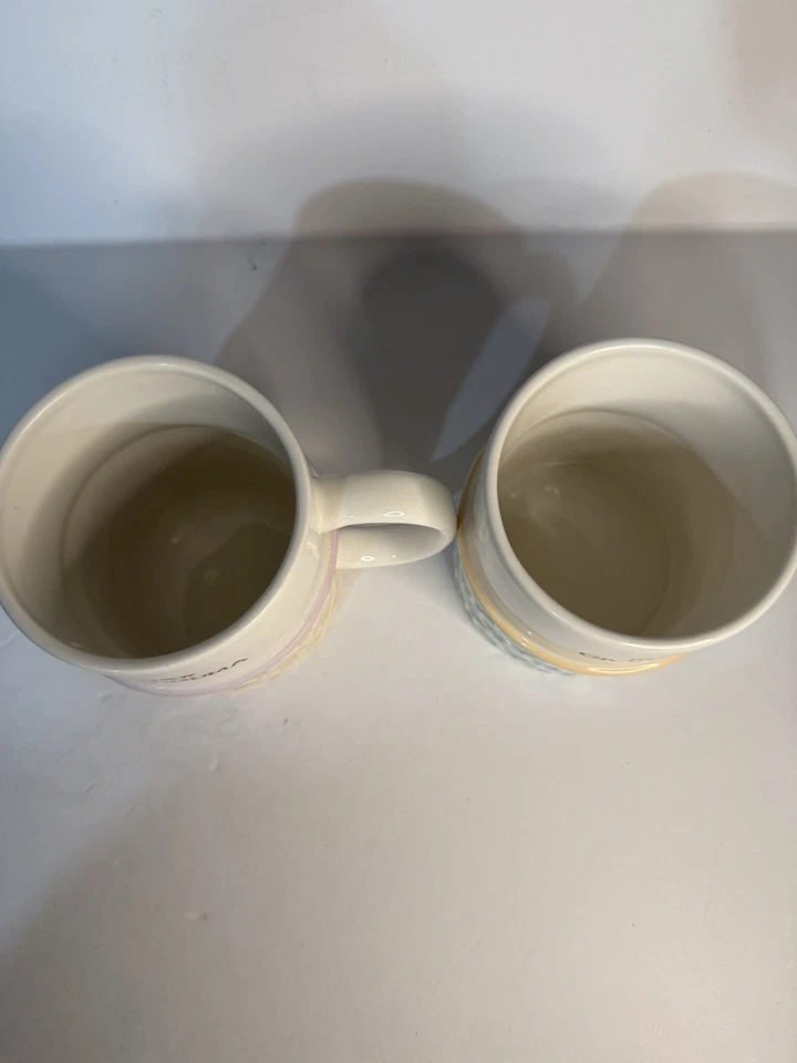 New Grandpa New Grandma Ceramic Coffee Mugs 12 oz  Blue Yellow Grasslands Road - Image 4 of 4