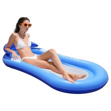 Pool Float Adult, Inflatable Pool Float Raft Pool Floaties Loungers Floats wi...