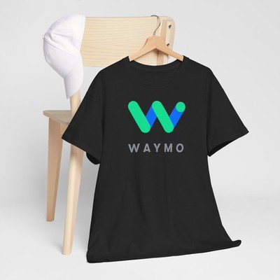Waymo Logo Graphic T-Shirt Google Self Driving Taxi Autonomous Car Tech Tee