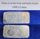 Vintage Hoffman And Hoffman 10.3 Troy Oz 999 Fine Silver Hand Poured Loaf Bar