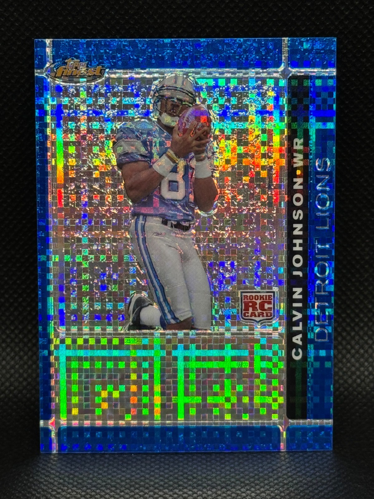 Calvin Johnson 2007 Topps Finest Blue X-Fractor #135 Rookie RC PROOF