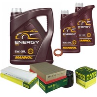 Mann Inspektionspaket Filterset 7L Mannol Energy 5W-30 FüR Nissan NP300 Navara