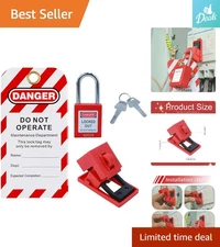 Electrical Panel Lockout Device with Safety Tag & Padlock - 120/277V OSHA Kit