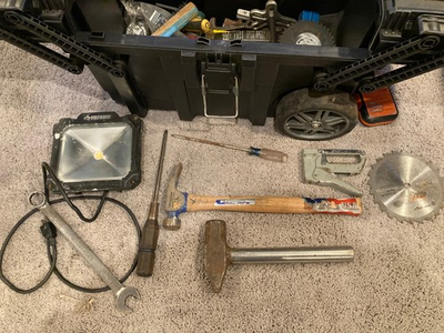 #ad Husky Stackable 2 Drawer Tool Portable amp; Parts Organizer LOADED WITH TOOLS $164.99