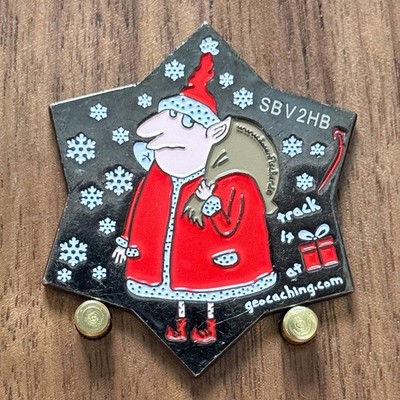 Geocaching 12 Elfen Christmas Elf Bonus Challenge Coin  W#1
