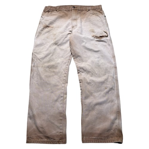 Vintage Dickies Carpenter Pants Faded Out Khaki Mens 38x31 Workwear