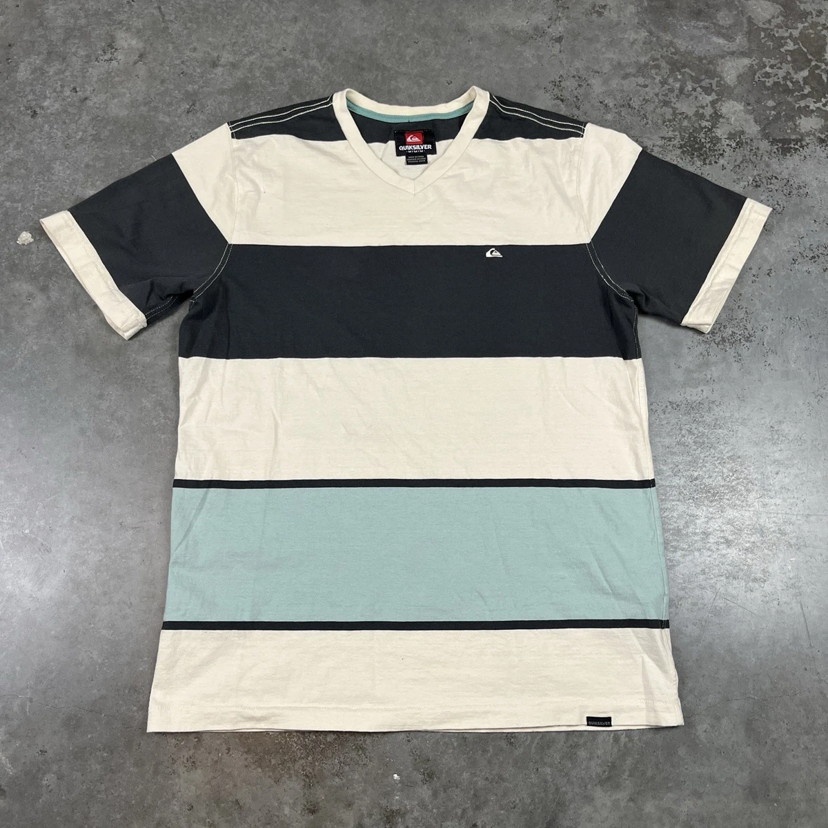 25+ Quiksilver Short Sleeve Striped T-Shirts for Men for sale
