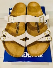 NWB Birkenstock Franca Antique White Nubuck Leather Women Size 10/41 RARE