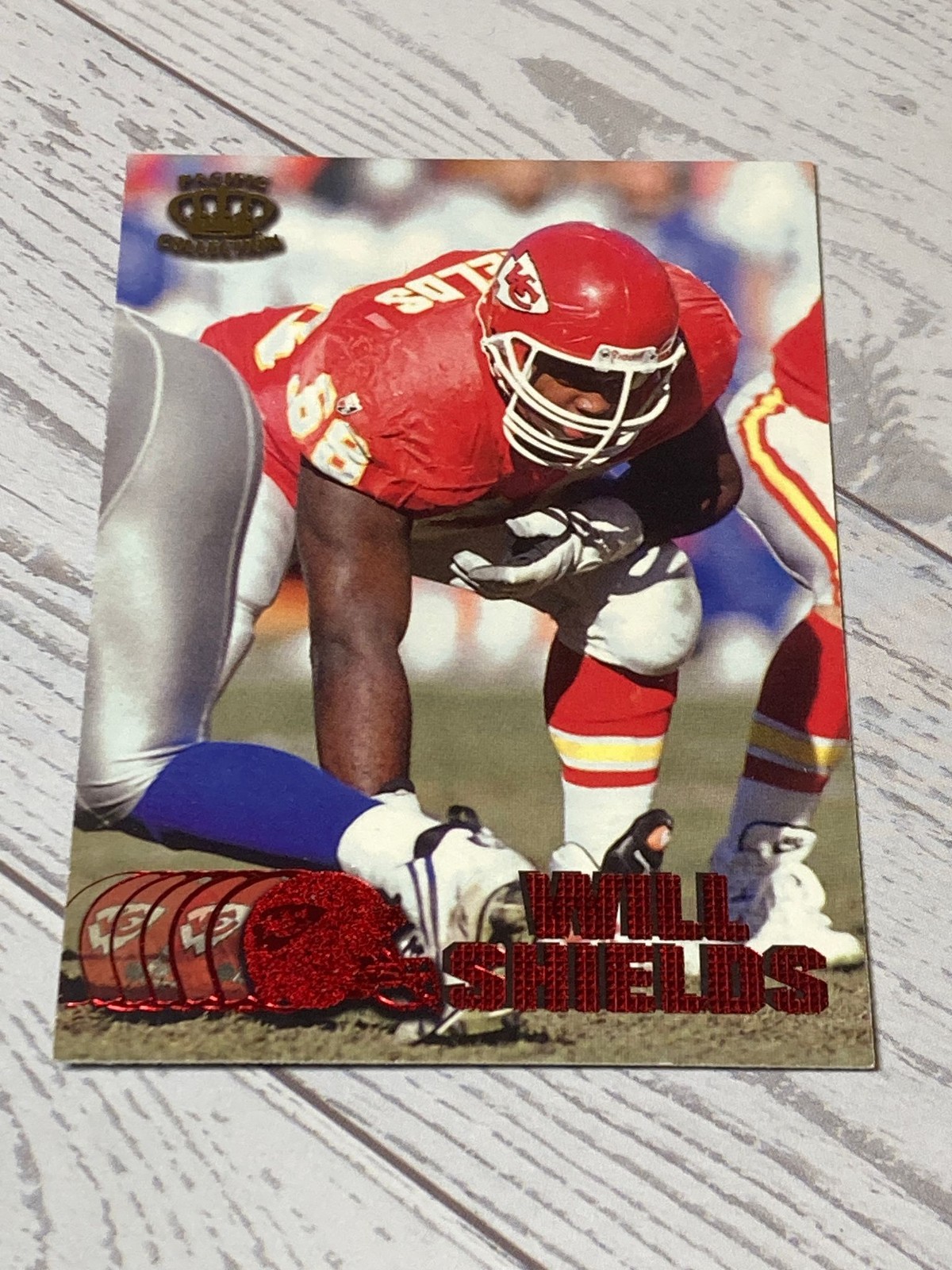 1997 Pacific Will Shields Kansas City Chiefs #207 Football Trading Card Red