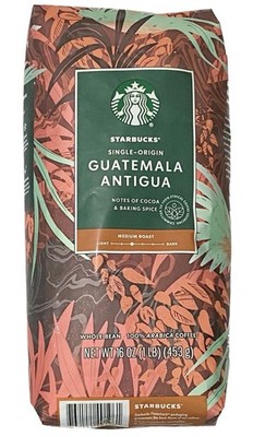 Starbucks Single Origin Guatemala Antigua Whole Bean Coffee 1lb  / 16oz Bag