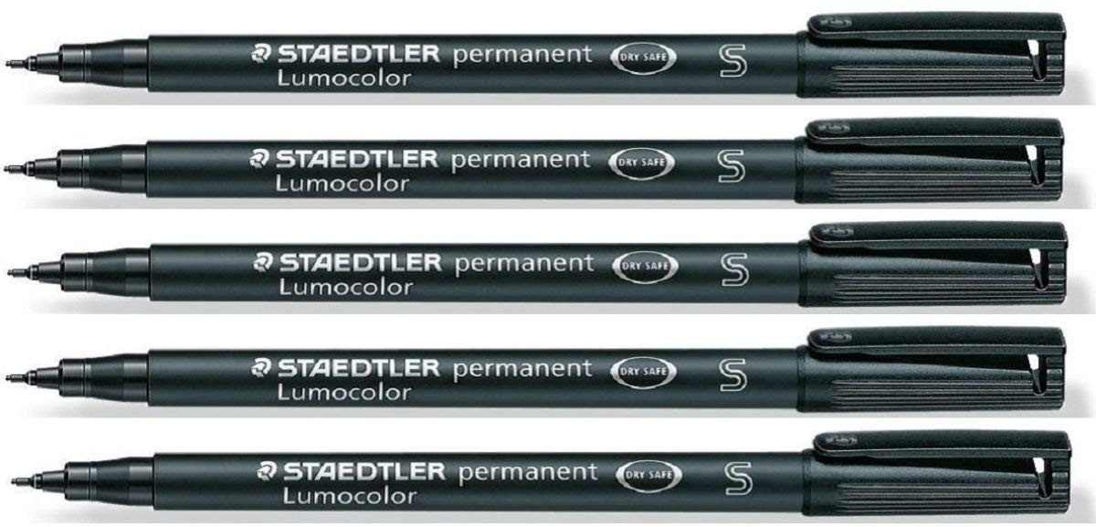Lumocolor Black Superfine Permanent Marker Pens Pack Of 5 Wa