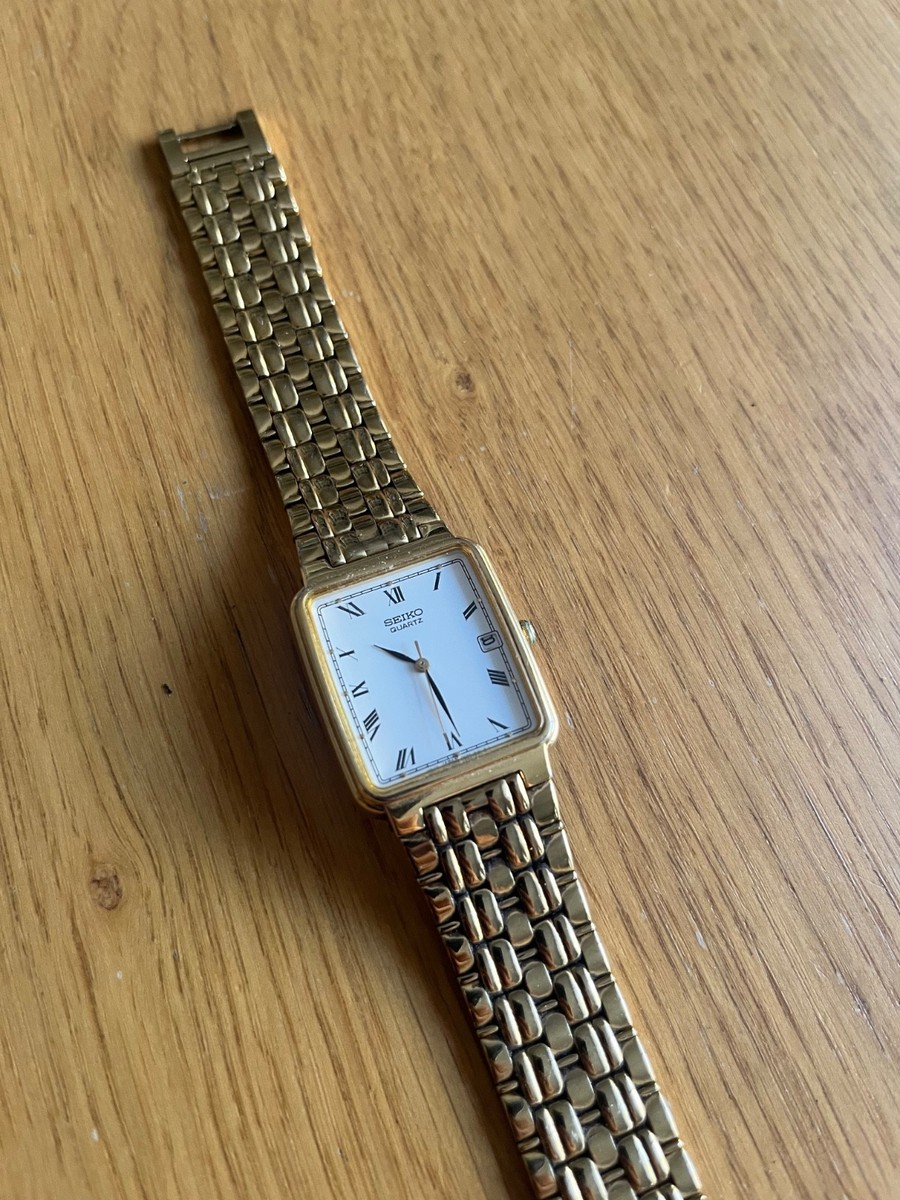 Seiko Tank 7N22-5091 Men's Gold Watch | eBay