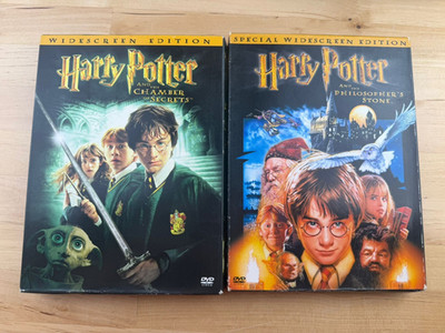 Harry Potter Chamber Of Secrets & Philosopher's Stone DVD Lot Widescreen Edition