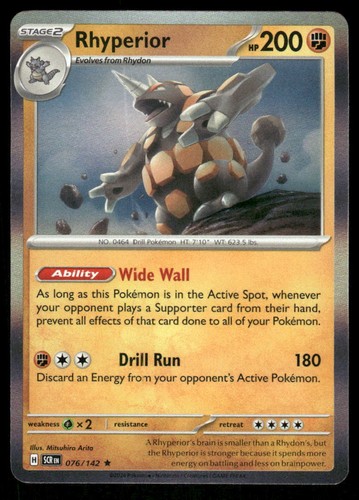 Rhyperior 76/142 - Stellar Crown - Holo Rare NM