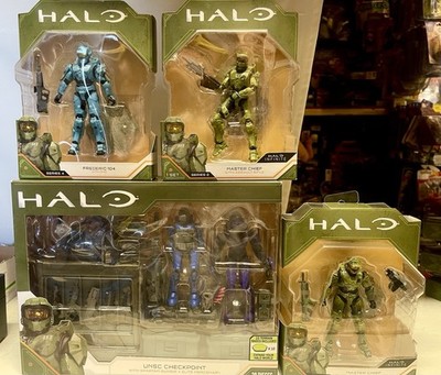 HALO Infinite UNSC Checkpoint Spartan,Frederic-104 & master chief lot of 4 new 