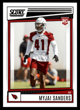 2022 Panini Score Myjai Sanders #319 Arizona Cardinals  Rookie NFL Football