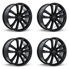 Set Of 4 19 Gloss Black Alloy Wheels Rims For Jaguar 5x108 Ip4l Oe Replica 5lug