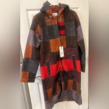 Woolrich Made in USA Multicolor Patchwork Long Length Jacket