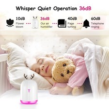 220ml Cool Mist Humidifier Ultrasonic Air Diffuser Atomizer w/7 Color Breathi...