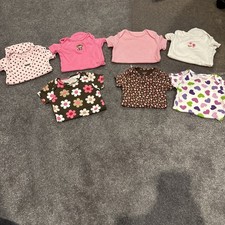 Baby Girl Lot - One Piece Bodysuit 6 Months Lot Long Sleeve Short Sleeve