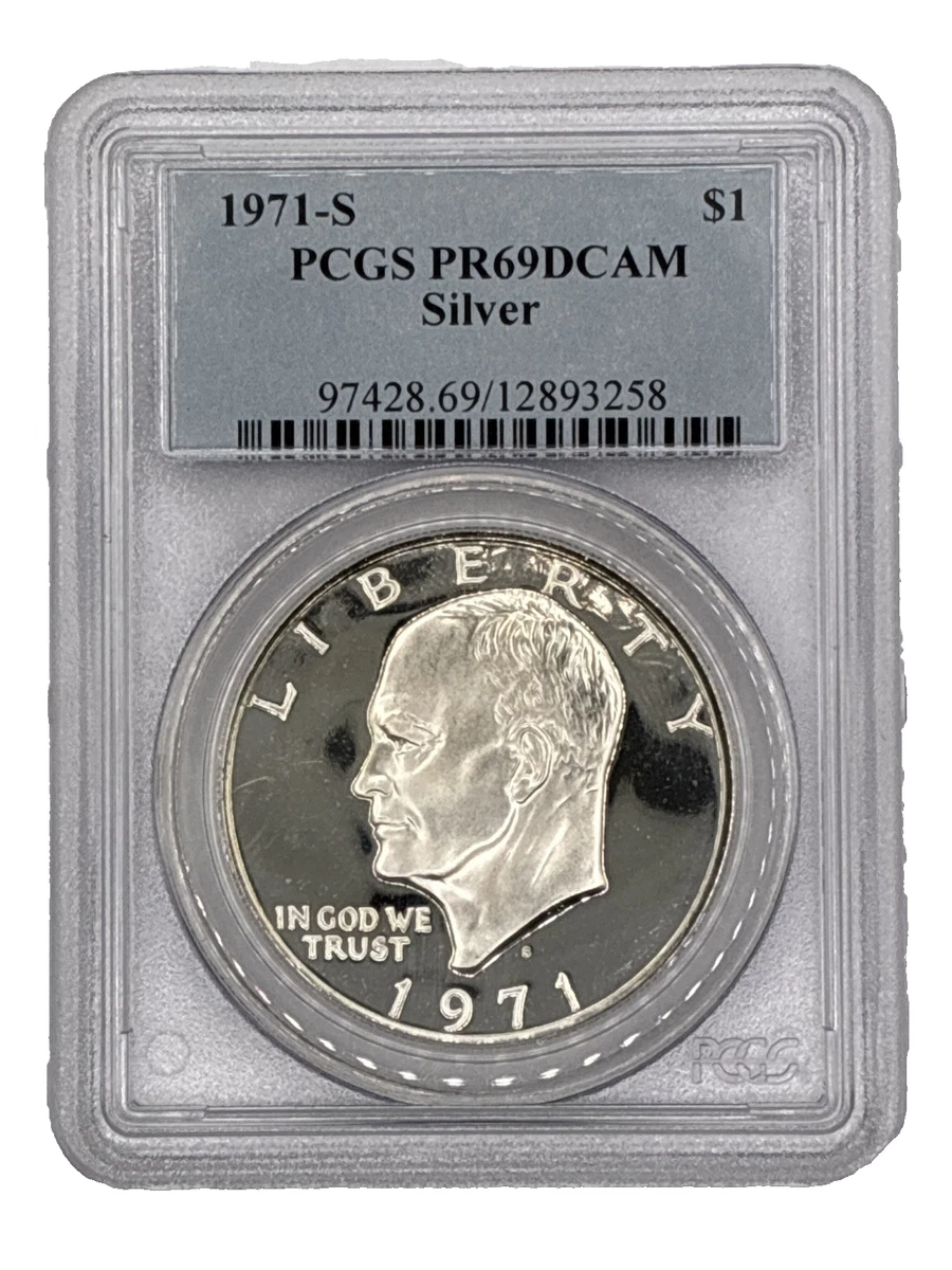 Silver Proof PR 69 Graded Eisenhower Dollars (1971-1978) for sale
