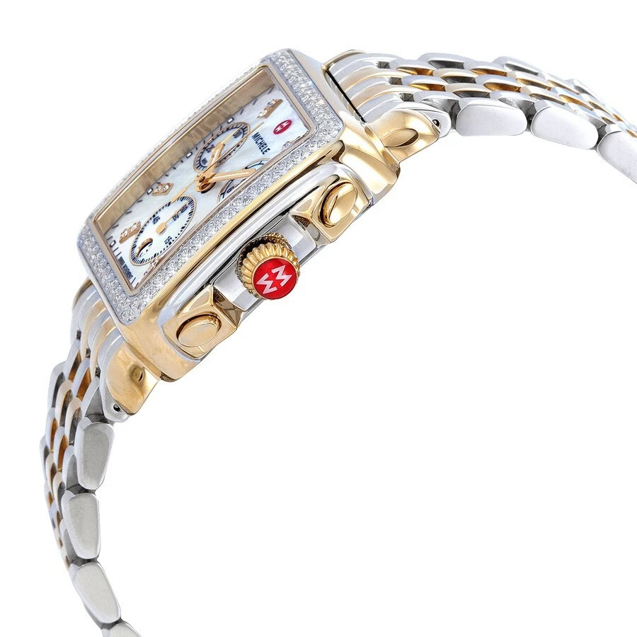 Michele Deco Swiss Chronograph Stainless Steel White Dial Watch MWW06A000776 - Image 4 of 4