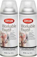 Fixative Spray Clear, 11-Ounce Aerosol, Matte (Pack of 2)