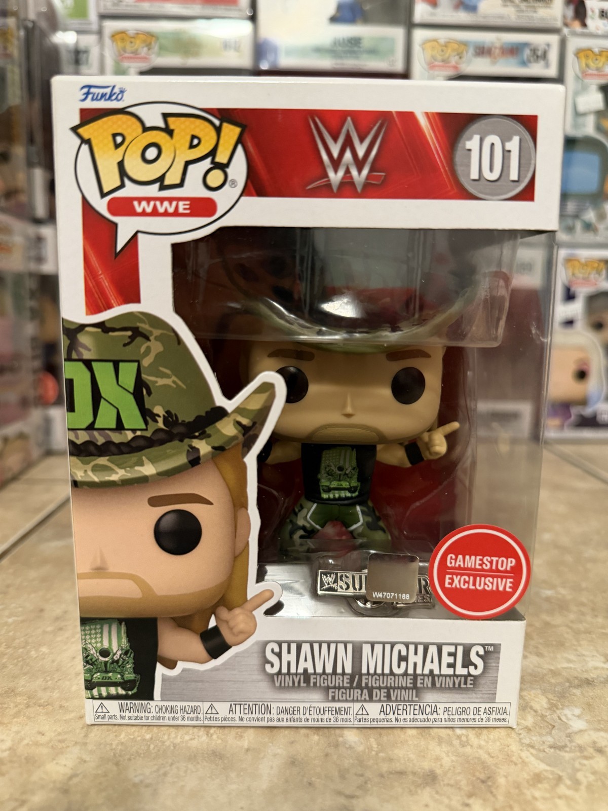 Funko Pop! Wwe: Shawn Michaels #101 Gamestop Exclusive W/Box Protector