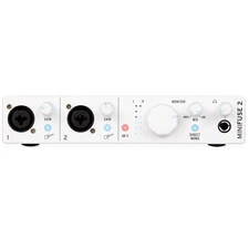 Arturia MiniFuse 2 2-In/2-Out USB-C Audio Interface, 2x XLR Combo Inputs, White