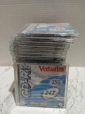 Verbatim(20) 700MB 80 MIN CD-R DataLifePlus 1X – 24X Speed Vitesse NEW SEALED
