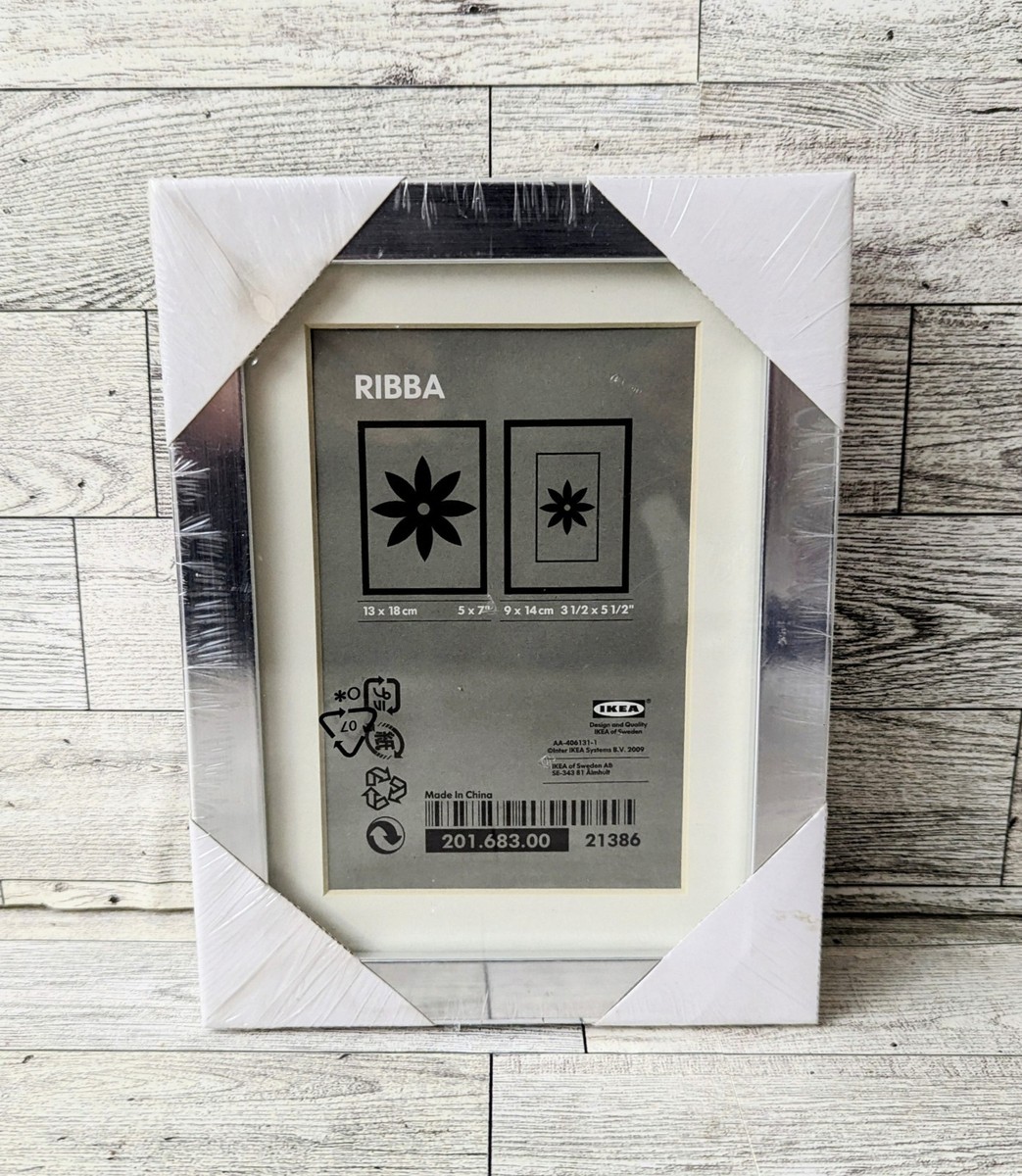 IKEA Ribba Silver Metal Picture Photo Frame 5X7