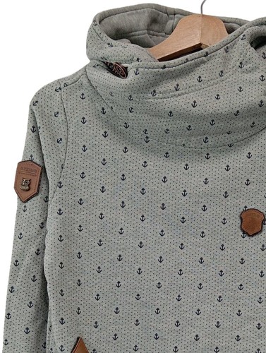 NAKETANO Sudadera con capucha Mujeres Sudadera Talla EU 34 gris claro-negro - Imagen 3 de 5