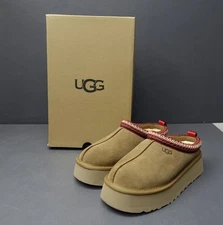 UGG Tazz 1122553 Women's Sz 8 Brown Suede Shearling Slip-on Shoe NEW/BOX