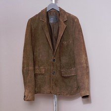 ALL SAINTS Suede Leather Blazer Mens EXTRA LARGE Jacket XL like Survey HOKU