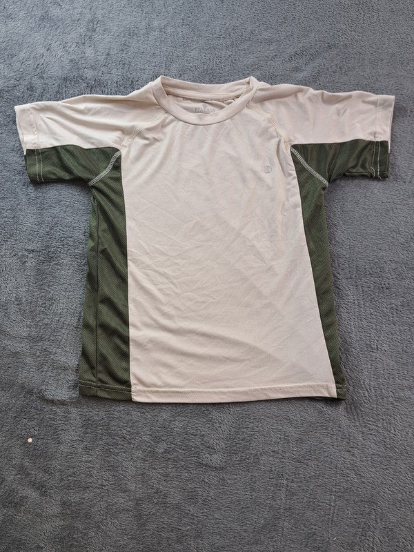 Balance Collection T-Shirt Womens Size 7 Beige Casual Crew Neck Short Sleeve