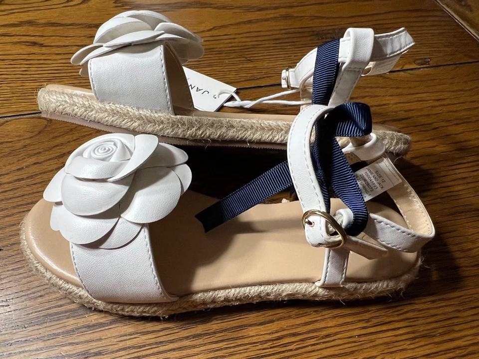 NUEVO CON ETIQUETAS Janie and Jack Room To Bloom Flor Alpargata Sandalias Zapatos Talla 12 Niño Pequeño Foto 3 de 3