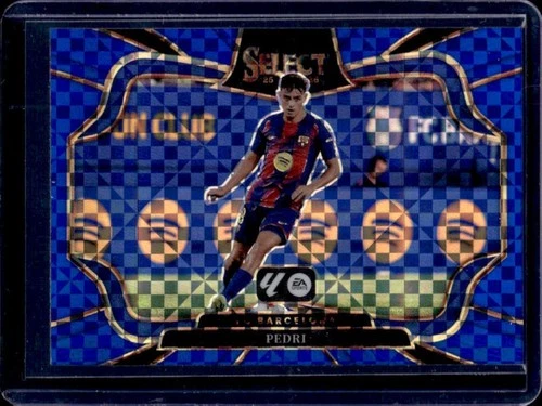 2025-26 Panini Select La Liga Pedri Field Level Blue Checker Prizm #216